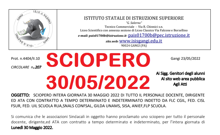 Sciopero 20220530