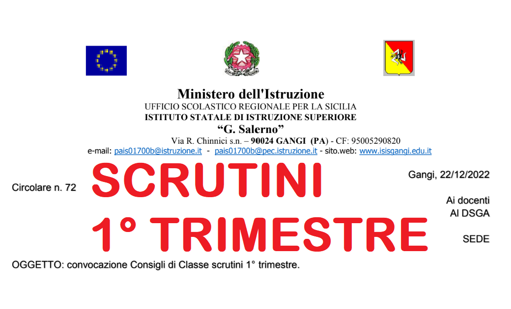 Scrutini I Trimestre 2022 2023